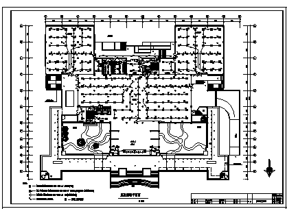 某市区地上五层带半地下一层新建图书馆大楼电气施工cad图(含电力、照明、消防设计)-图一
