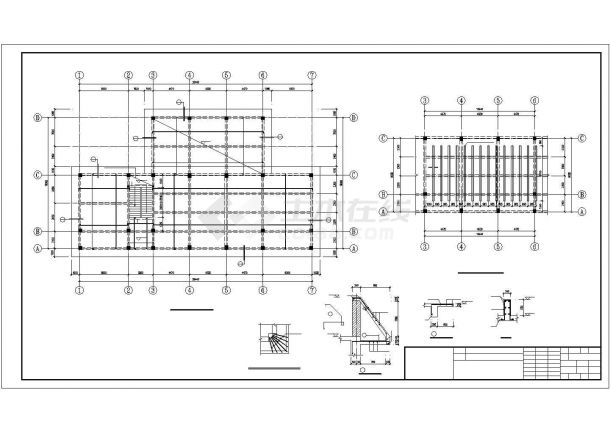 某钢筋混凝土结构自来水厂建筑工程设计施工CAD图纸-图二