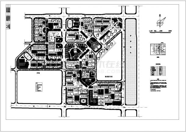 正式响塘寨住宅区规划设计施工CAD图-图一