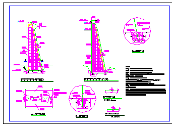 某水电站坝体横缝灌浆cad设计图纸_图1