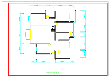 某四室户型室内设计cad装修施工图