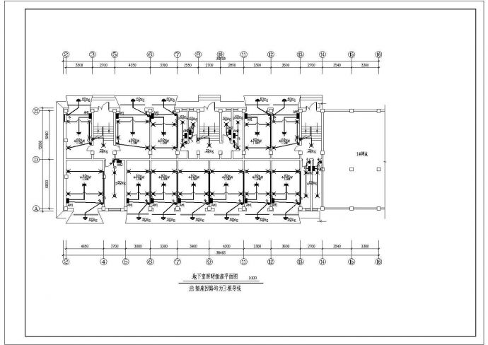 电气设计_花园住宅电气网点CAD图_图1