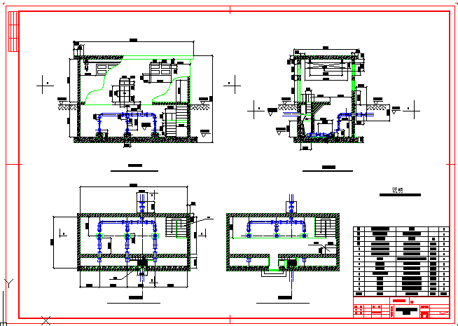 某小型水电站电气主接线cad设计图纸_图1