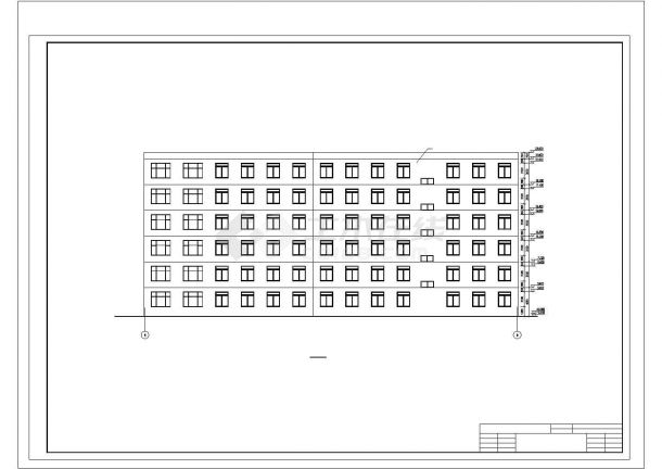 【6层】 5143.67平米框架办公楼毕业课程设计（含计算书、建筑、结构图）-图一