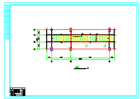 某中学钢结构天桥cad设计图纸_图1