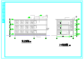 某中学三层教学楼框架结构cad设计方案图-图一