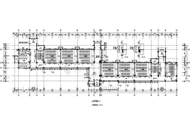某大学四层框架结构教学楼（5014㎡）设计cad全套建筑施工图（含设计说明）-图二