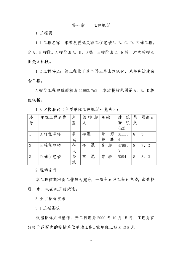 奉节县委机关职工住宅施组-图二