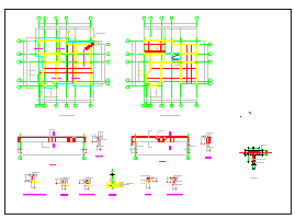 全套别墅结构设计cad方案施工图纸-图二