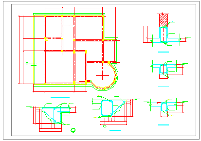 全套别墅结构设计cad方案施工图纸