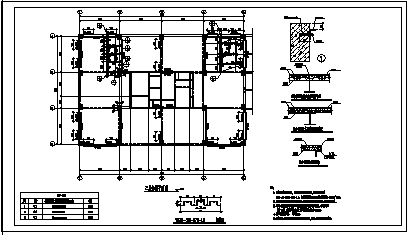某九层框架结构增加电梯加固施工cad图_电梯加固施工-图二