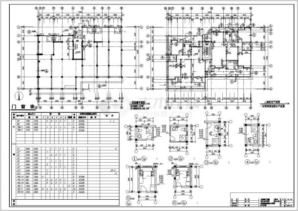 济南市澜春花园小区6层砖混结构商住楼建筑设计CAD图纸（1层为商铺）-图二