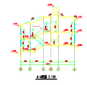 某农村三层别墅建筑设计CAD施工图-图二