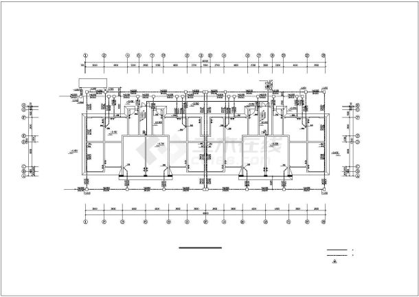 1跃层住宅楼排水系统建施cad图，共六张-图一