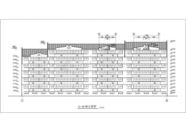 某七层框架结构住宅楼设计cad全套建施图纸-图二