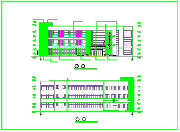 三层办公楼框架施工cad设计方案-图一