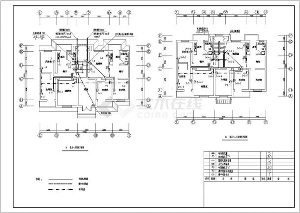 电气设计_某小型住宅强弱电CAD图纸-图一