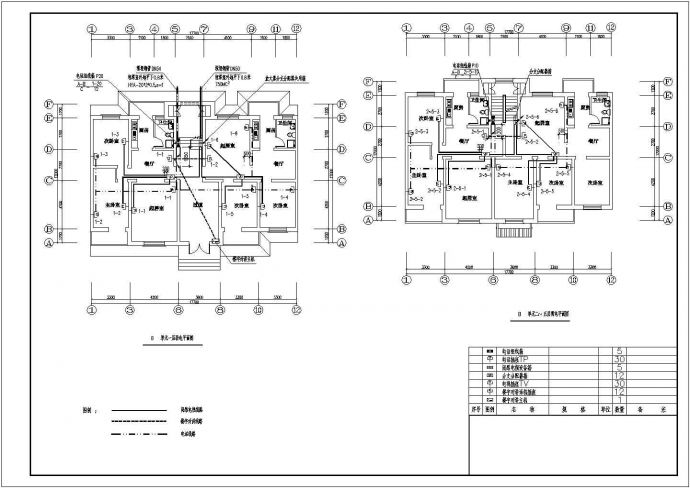 电气设计_某小型住宅强弱电CAD图纸_图1