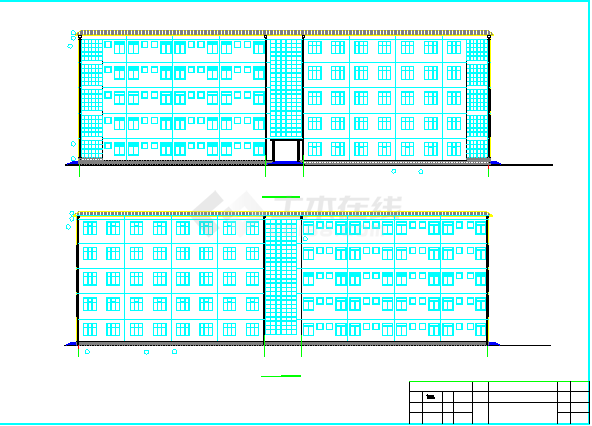某学校五层框架结构大学公寓建筑施工cad图(含毕业设计)-图二
