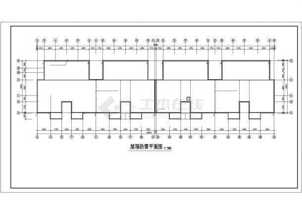 长沙小区六层住宅楼电气建筑施工平面设计图-图一