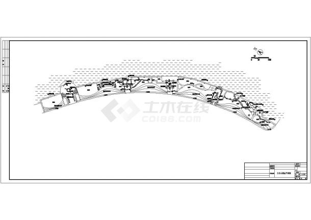 江西某滨湖公园景观设计施工全套cad图（含总平面图）-图二