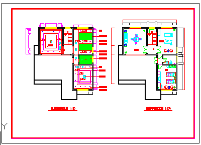 三居室室内装修cad设计全套施工图_图1
