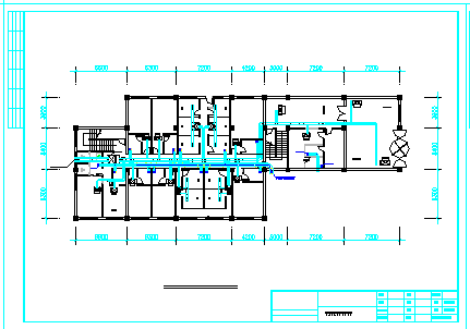 桑拿洗浴中心中央空调系统施工设计cad图纸_图1