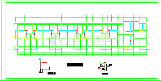  Cad construction design drawing of a commercial residential structure - Figure 1