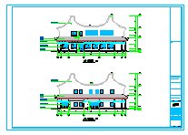 上天竺法喜讲寺建筑设计cad施工图纸-图二