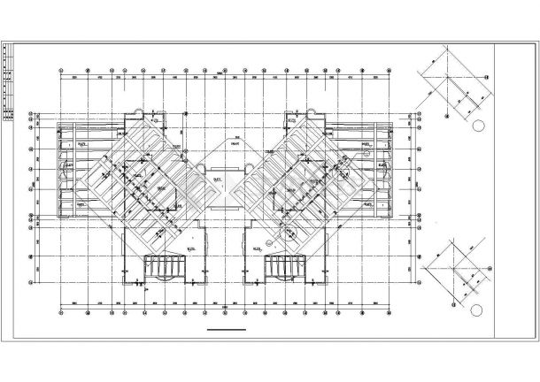 郑州某小区33层剪力墙结构住宅楼平面设计CAD图纸（含机房和水箱层）-图一