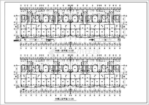 学生公寓全套建筑设计施工图（cad，7张图纸）-图二