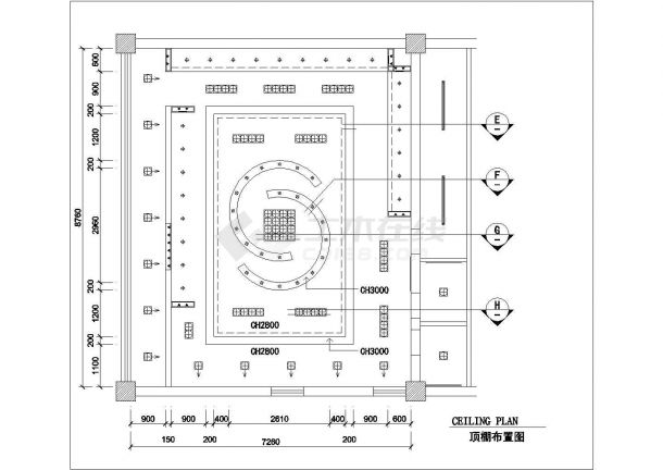 【常熟】某服装厂服装店全套装修施工设计cad图纸-图二