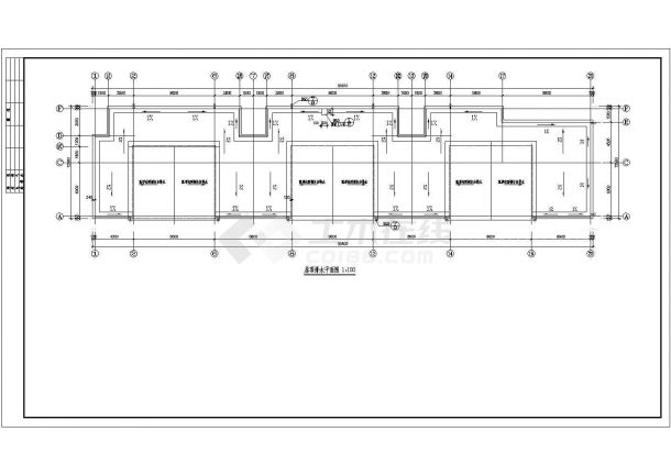【苏州】某地底商住宅楼全套施工设计cad图纸(含屋顶排水平面图)-图一