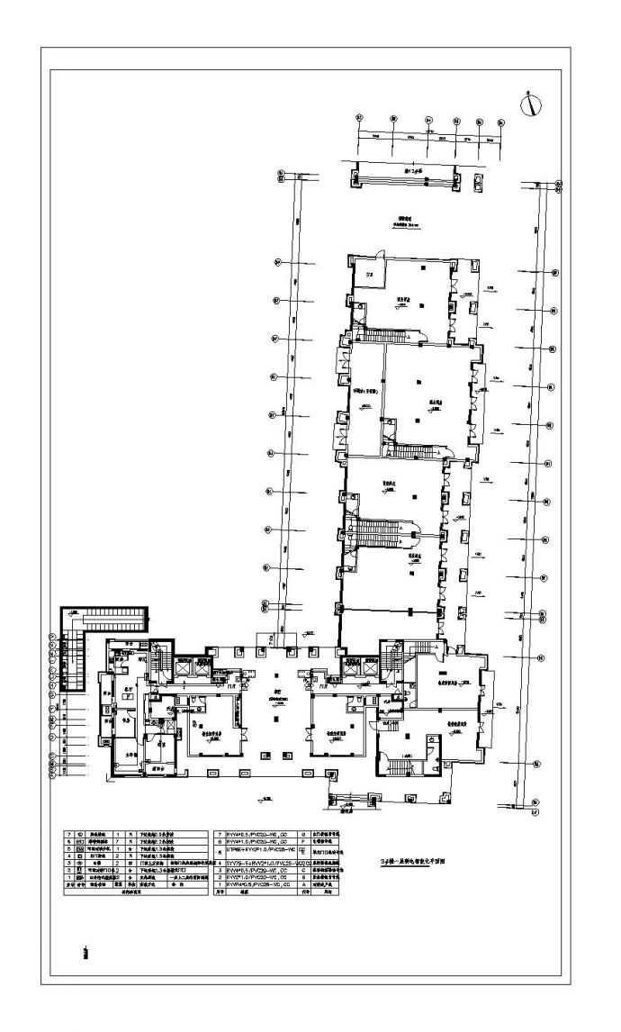 某高层楼自行车库地下结构布置CAD详图_图1