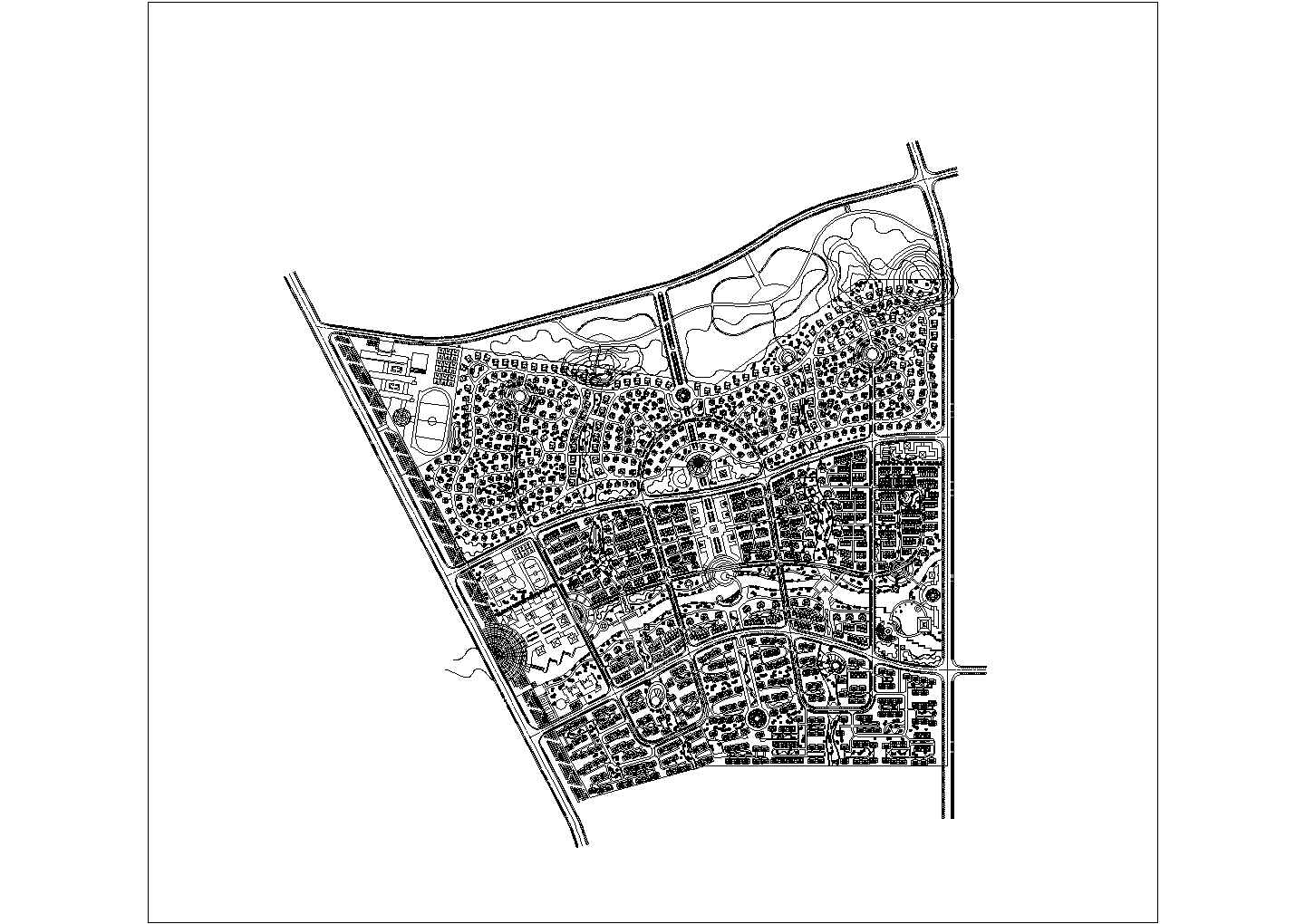 欧式花园小区规划方案图