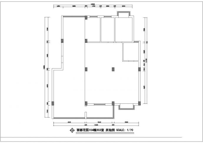 台州市新港桥小区经典的户型平面装修装饰设计CAD图纸_图1