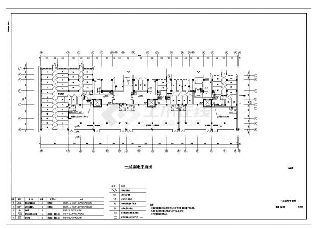 某市高层楼工程弱电结构规划CAD详图-图一