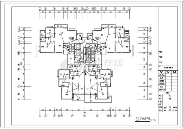 四川小区住宅楼电气建筑施工设计方案图（强电）-图二