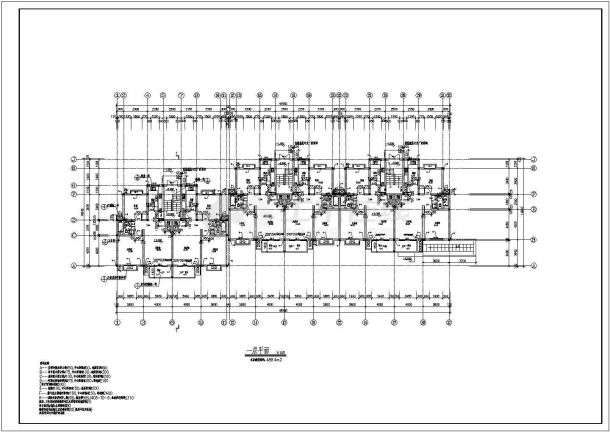 某六层框架结构住宅楼设计cad全套建施图纸-图二