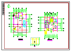 三层农居房建筑设计CAD施工图纸-图二