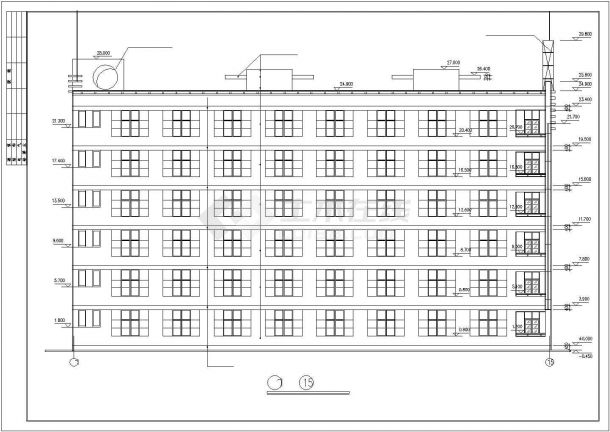 某教学楼建筑结构设计施工CAD图纸-图二