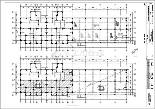 某人防地下室混合结构建筑设计施工CAD图纸-图一