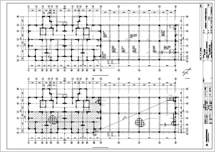某人防地下室混合结构建筑设计施工CAD图纸_图1