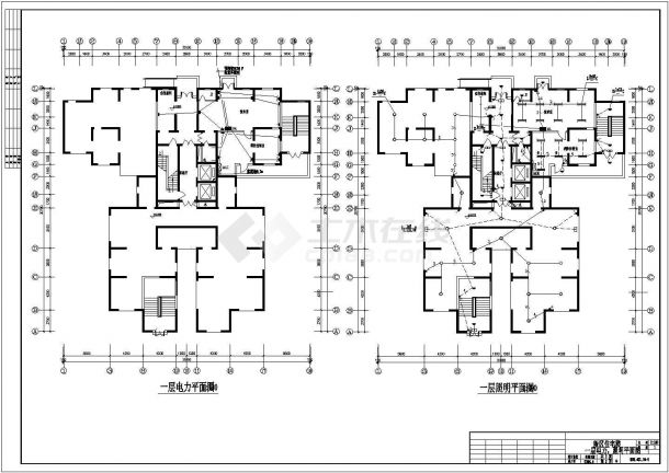 电气设计_某新区住宅楼电气平面CAD图-图一