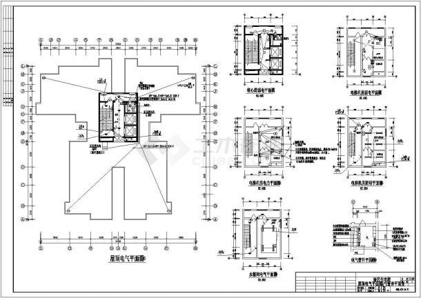 电气设计_某新区住宅楼电气平面CAD图-图二