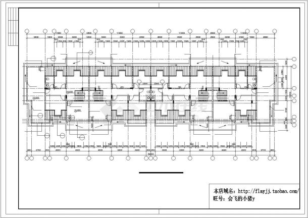 某3605平米6层教师公寓楼建筑施工CAD图纸（长49.2米 宽11.2米）-图二