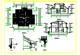砖混结构别墅建筑设计施工图纸-图二