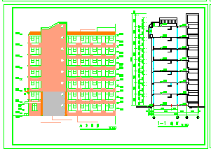 长50.4米 宽13.5米 7层大学生宿舍建筑设计图纸-图二