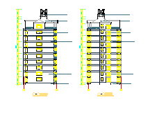 长44.95米 宽16.2米 9层阁楼2单元每单元2户住宅楼建筑设计图纸_图1