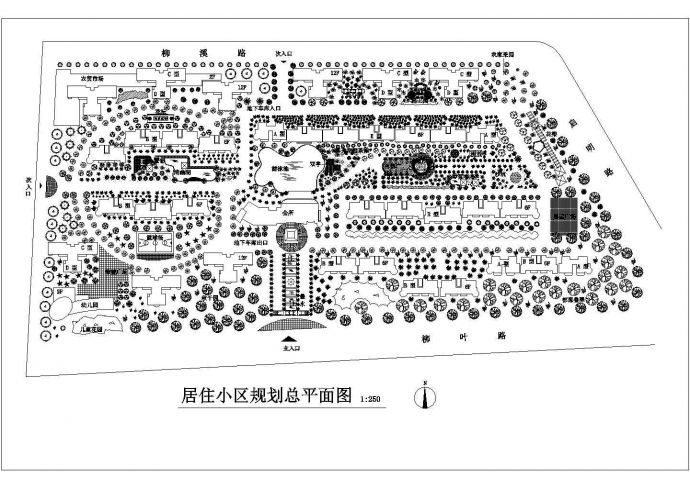 工厂居住区规划设计施工图_图1